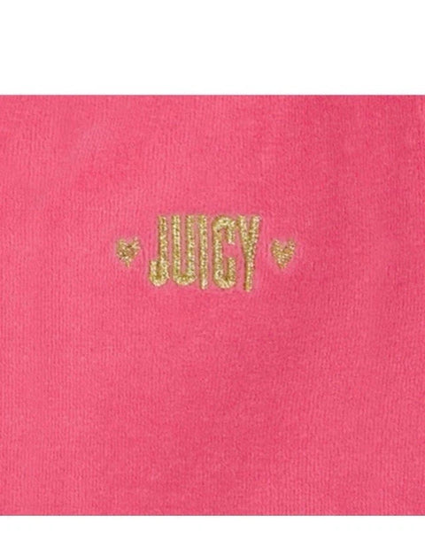 Juicy Couture Girl's Pink Glittery Waistband Joggers & Hoodie Logo Set |Juicy Couture In Lebanon