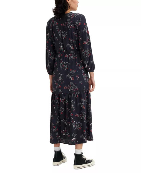 Levi's Women's Navy Blue Floral  Dress  |Levi's  In Lebanon