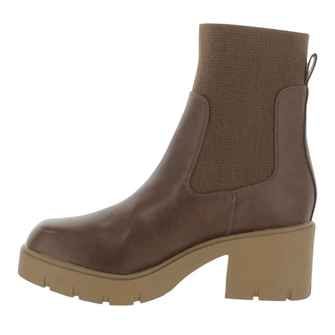 Sun Stone Women's Brown Verityy Pull On Lug Chelsea Boots  |Sun Stone In Lebanon