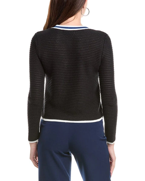 T Tahari Women's Black Long-Sleeve Button-Up Cardigan | T Tahari In Lebanon