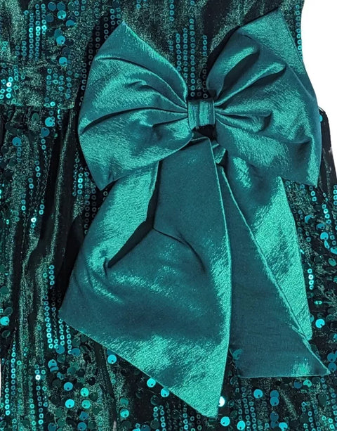 Rare Editions Baby Girl's Dark Green Sleeveless Dress |Rare Editions In Lebanon