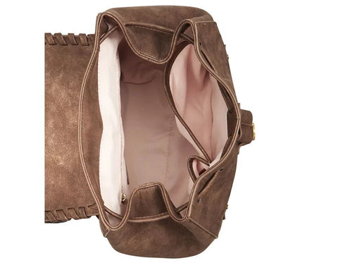 STYLE & CO Women's Brown Whip-Stitch Soft Leather Backpack | STYLE & CO In Lebanon