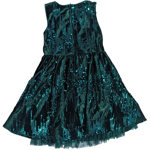 Rare Editions Baby Girl's Dark Green Sleeveless Dress |Rare Editions In Lebanon