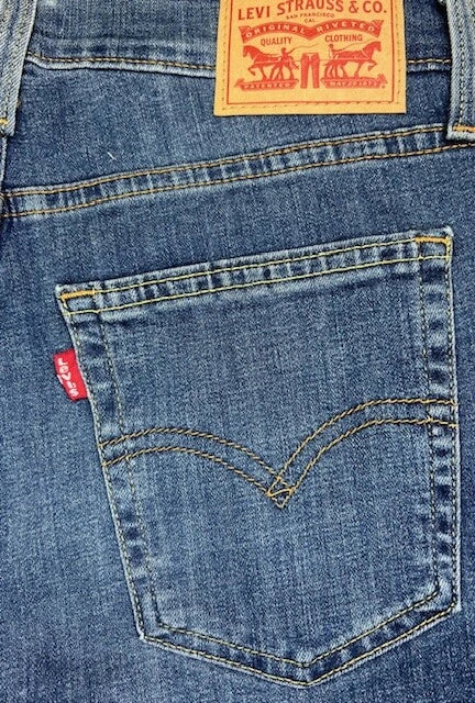 Levi's Women's Navy 724 High Rise Way Way Back Straight Jeans |Levi's In Lebanon