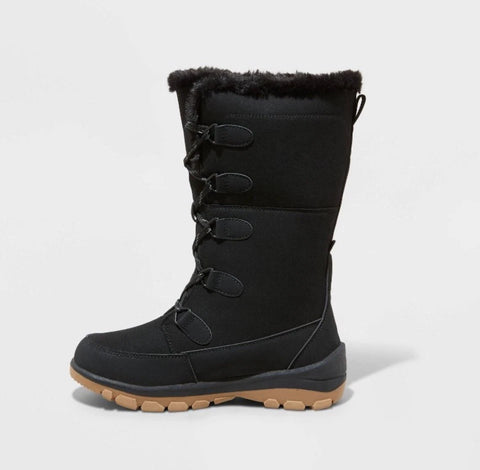Universal Thread Women's Black Carla Tall Winter Boots |Universal Thread In Lebanon