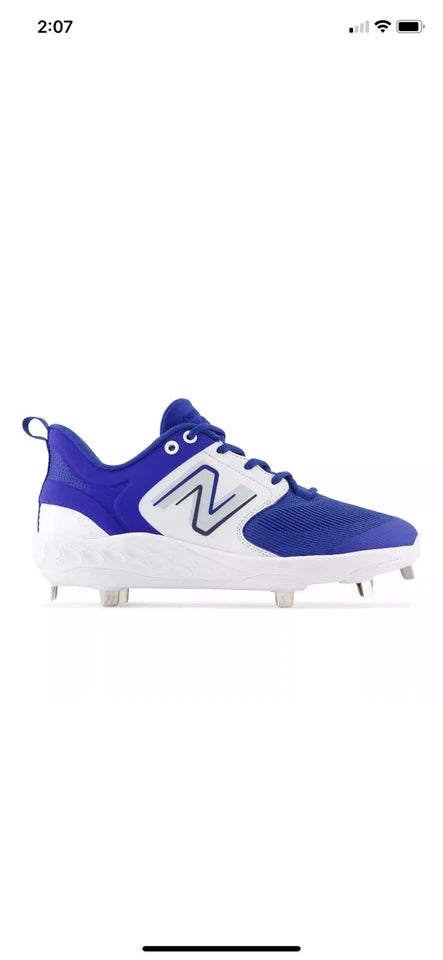 New Balance Women's Blue & White Fresh Foam 3000 V6 Molded Baseball Sneaker | New Balance In Lebanon