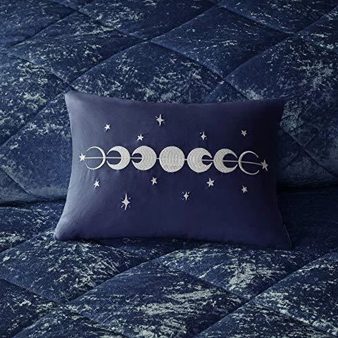 Intelligent Design Navy Velvet Comforter Set with Throw Pillow | Intelligent Design In Lebanon