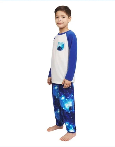 Lands' End Boy's Blue & White 3-Piece Rope Pajamas Set |Lands' End In Lebanon