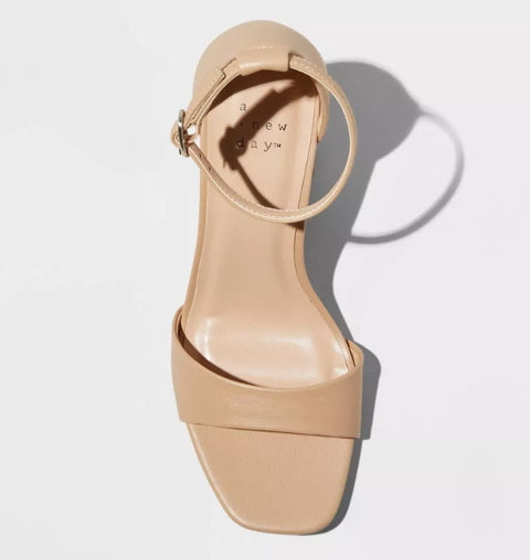 A New Day Women's Beige Shelly Heeled Sandals with Memory Foam Insole |A New Day In Lebanon
