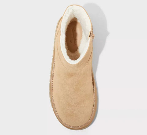 Universal Thread Women's Brown May Suede Ankle With Memory Foam Sole Boots |Universal Thread In Lebanon
