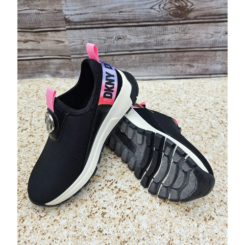DKNY Women's Black Little And Big Girls Taylor Rainbow Slip On Sneaker | DKNY In Lebanon