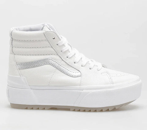 Vans Unisex White Metallic SK8-HI STACKED Sneakers |Vans In Lebanon