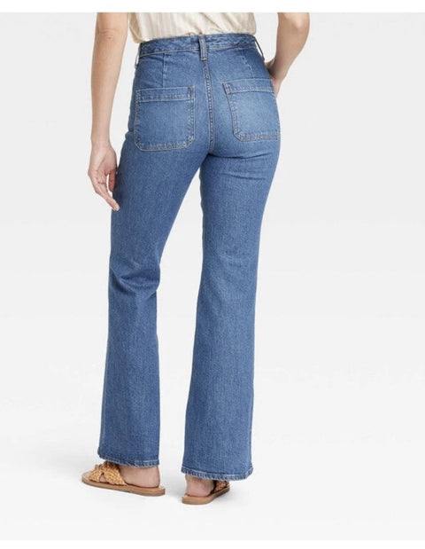 Universal Thread Women's Blue Fitted Hip Thigh High Rise Flare Jeans|  Universal Thread in Lebanon