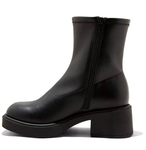 Wild Fable Women's Black Christi Faux Leather Stretch Ankle Boots |Wild Fable In Lebanon