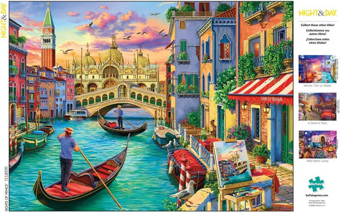 Buffalo Games Sights of Venice 1000 piece "Night & Day" Series Jigsaw Puzzle | Buffalo Games In Lebanon