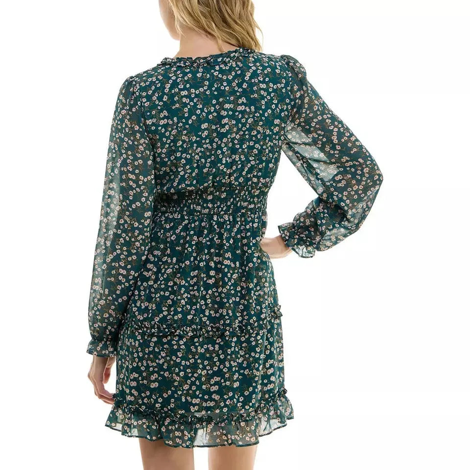 BCX Women's Green Floral Print Mini Dress |BCX in Lebanon