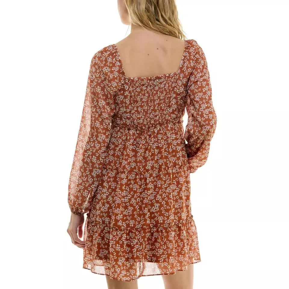 BCX Women's Brown Floral Print Mini Dress |BCX in Lebanon