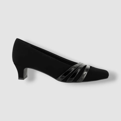 Easy Street Women's Black Entice Squared Toe Pumps Heels | Easy Street In Lebanon