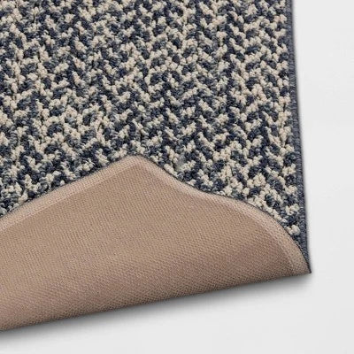 Threshold Navy & White Washable Weave Herringbone Runner Rug | Threshold In Lebanon