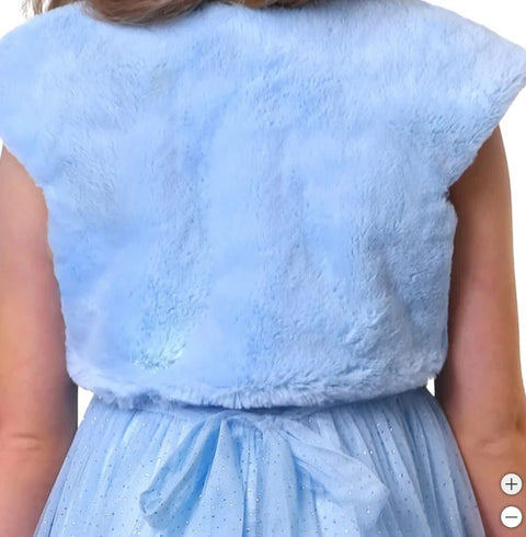 Jona Michelle Girl's Blue Sparkling Sequin Star Fanciful Dress With Vest |Jona Michelle In Lebanon