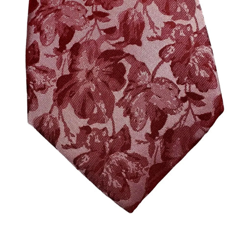 Michael Kors Men's Rose Red Carman Classic Floral Tie  Necktie  | Michael Kors In Lebanon