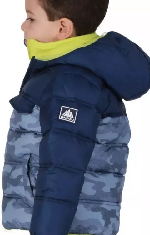 Snozu Boy's Blue Multicolor Puffer Jacket | Snozu in Lebanon