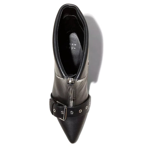 A New Day Women's Black Mickey Point Toe Zippered Moto Ankle Boots |A New Day In Lebanon