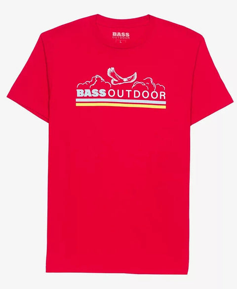 Bass Outdoor Men's Red T-Shirt ABF528(od32,ll3)