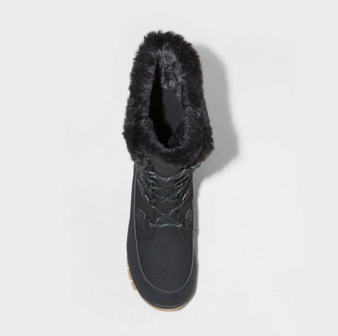Universal Thread Women's Black Carla Tall Winter Boots |Universal Thread In Lebanon