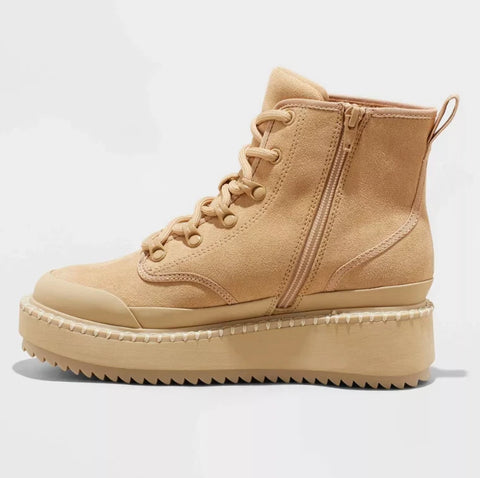 Universal Thread Women's Beige Kayson Memory Foam Insole Winter Boots |Universal Thread In Lebanon