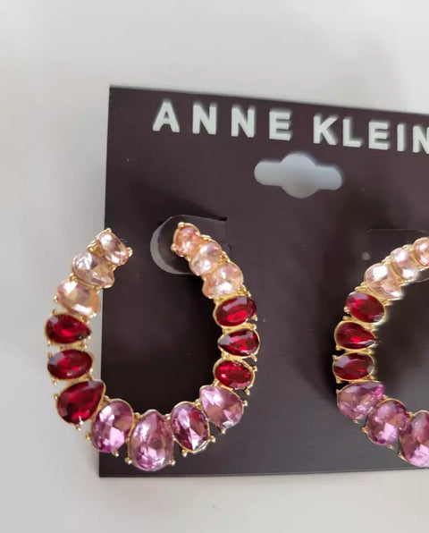 Anne Klein Women's Red Multicolor Hoop Earrings |Anne Klein in Lebanon