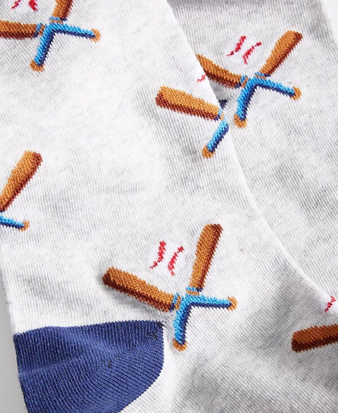 Club Room Men's Gray/Navy Baseball Crew Socks | Club Room in Lebanon