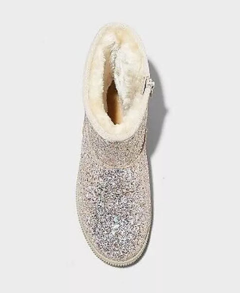 Cat&Jack Girl's Beige Glittered Ankle Boots| Cat&Jack in Lebanon