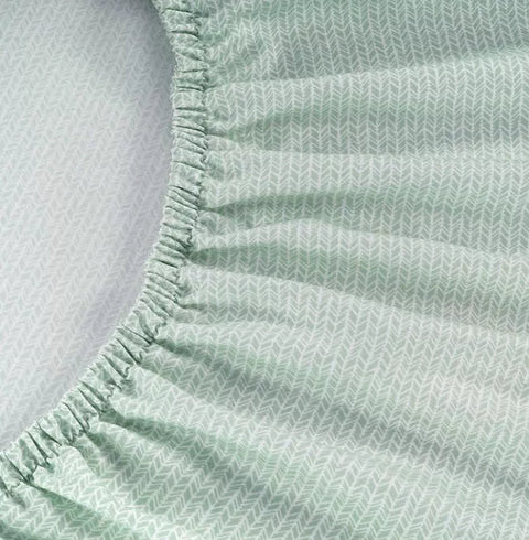 Pure Earth 4-Piece Green & White Queen Sheet Set  | Pure Earth In Lebanon
