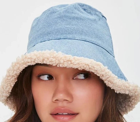 Forever 21 Women's Blue & Beige Bucket Hat | Forever 21 In Lebanon