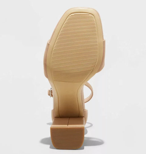 A New Day Women's Beige Shelly Heeled Sandals with Memory Foam Insole |A New Day In Lebanon