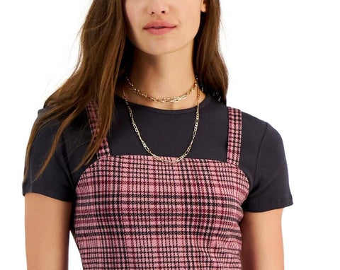 Self Esteem Women's Pink Printed Layer-Look Top | Self Esteem In Lebanon