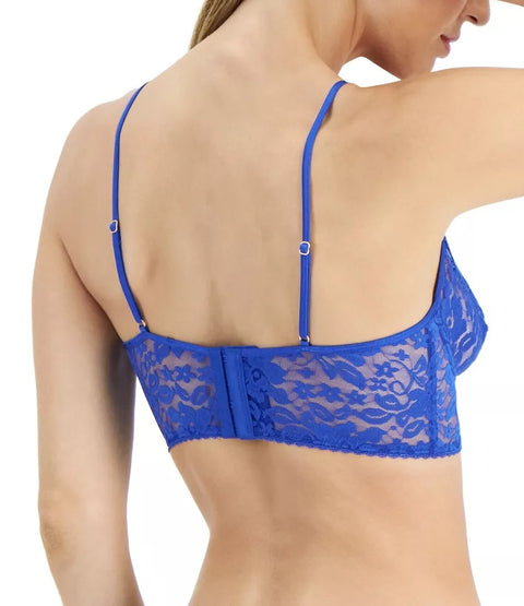 I.N.C Women's Blue Lace Lingerie Bra ABU495 ss