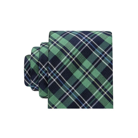 Tommy Hilfiger Men's Navy Green Classic Plaid Tie  |  Tommy Hilfiger In Lebanon