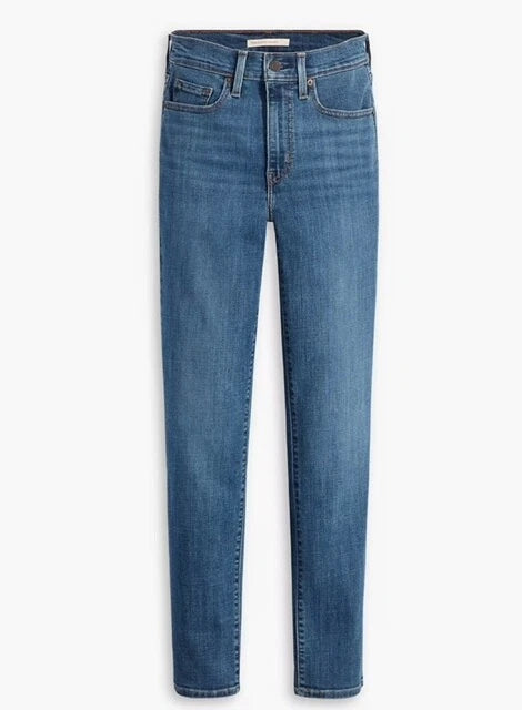 Levi's Women's Navy 724 High Rise Way Way Back Straight Jeans |Levi's In Lebanon