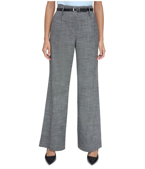 Calvin Klein Women's Black High-Rise Belted Wide-Leg Pants | Calvin Klein In Lebanon