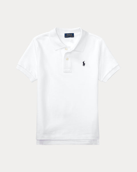 Polo Ralph Lauren Boy's White The Iconic Mesh Polo T-Shirt  | Polo Ralph Lauren  in Lebanon