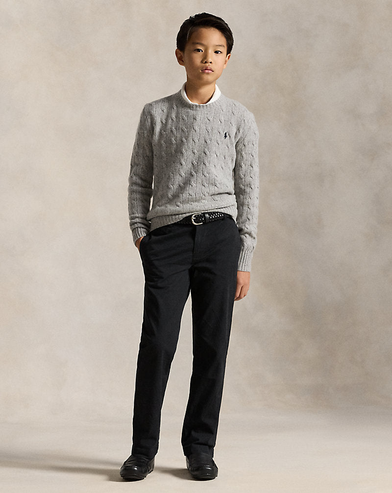 Polo Ralph Lauren Boy's Black Classic-Fit Stretch Dress Pants | Polo Ralph Lauren In Lebanon