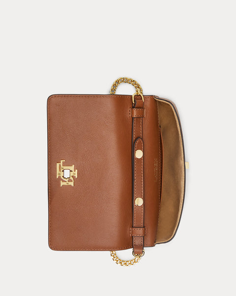 Lauren Ralph Lauren  Women's Brown  Leather Turn-Lock Tech Case Crossbody Bag |Lauren Ralph Lauren  In Lebanon