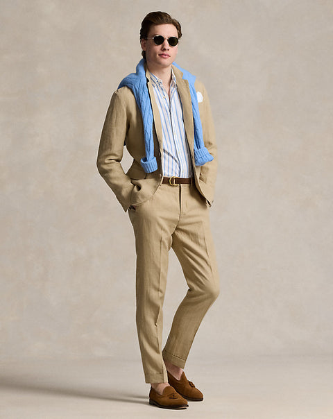 Polo Ralph Lauren Men's Beige Linen Suit Trouser | Polo Ralph Lauren In Lebanon