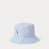 Polo Ralph Lauren Light Blue Reversible Seersucker Bucket Hat | Polo Ralph Lauren In Lebanon
