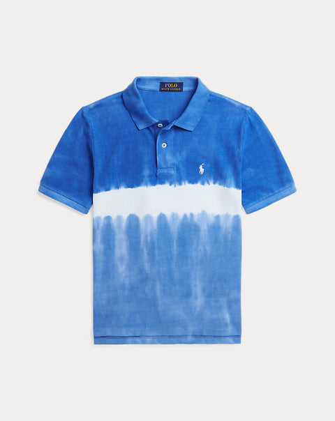 Polo Ralph Lauren Boy's Blue Multi Tie-Dye Cotton Mesh Polo T-Shirt | Polo Ralph Lauren in Lebanon