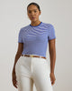 Lauren Ralph Lauren Women's Royal Blue Striped Stretch Cotton Crewneck T-Shirt|Lauren Ralph Lauren In Lebanon
