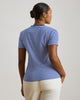 Lauren Ralph Lauren Women's Royal Blue Striped Stretch Cotton Crewneck T-Shirt|Lauren Ralph Lauren In Lebanon