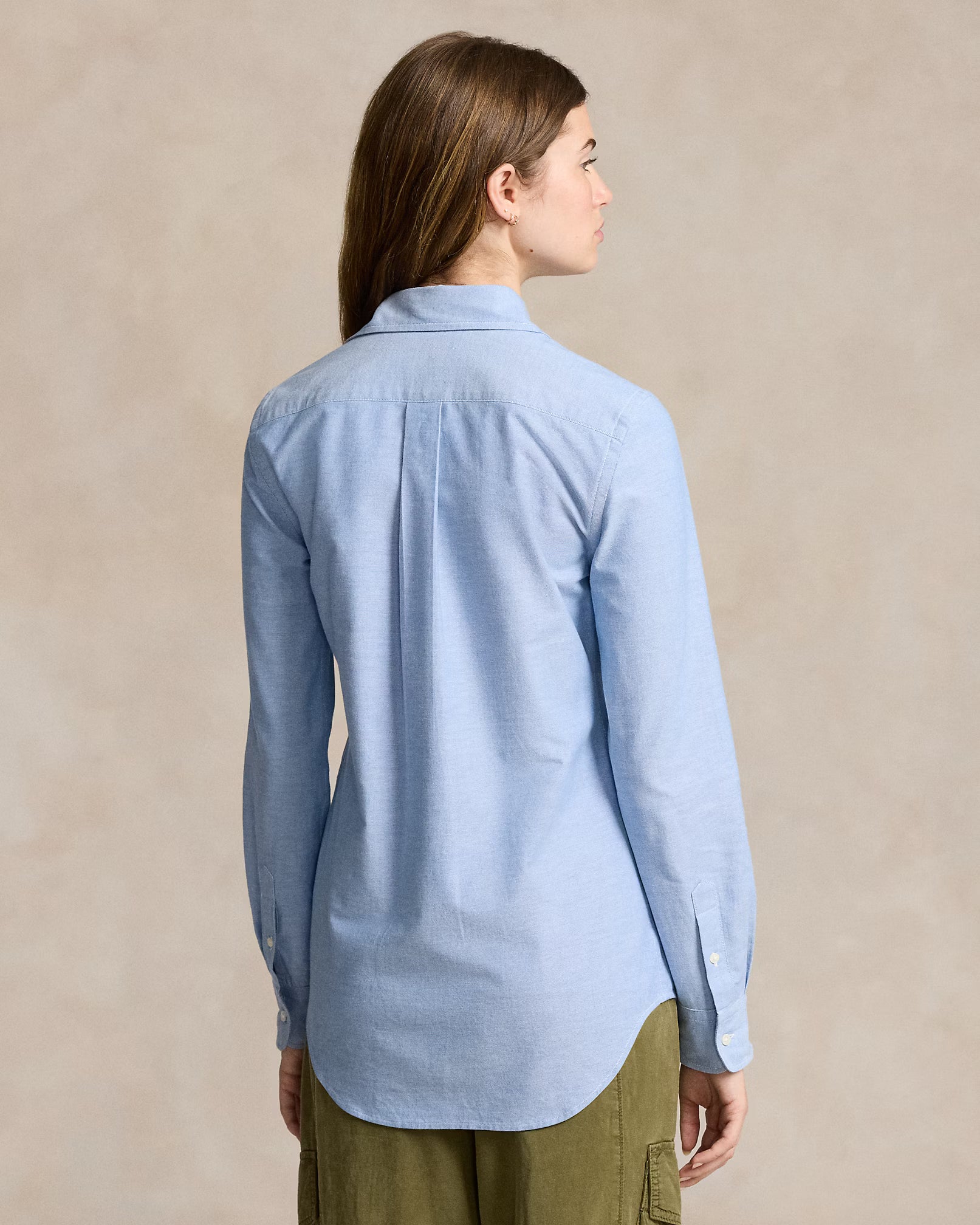Polo Ralph Lauren Women's Blue The Iconic Stretch Slim Fit Oxford Shirt| Polo Ralph Lauren In Lebanon